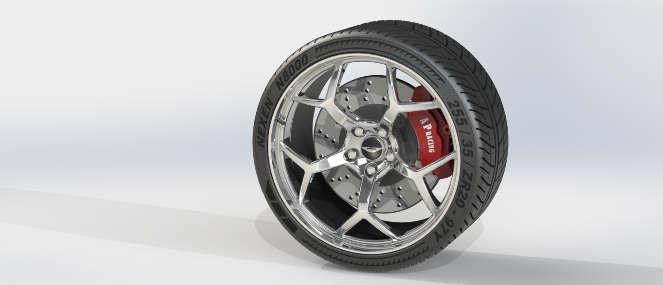 深碟形手指辐条镀铬车轮